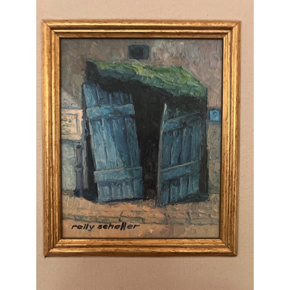 ROLLY SCHAFFER (1947-2011), Oil on Canvas , Colorful Triptych Doors, Signed, - Picture 2 of 5